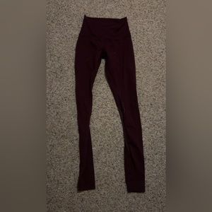 burgundy lululemon leggings